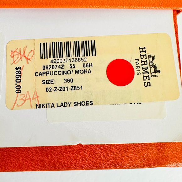 AUTHENTIC HERMES SUEDE AND LEATHER NIKITA LADY SHOES PUMPS SZ 6 MADE IN ITALY - Picture 12 of 14